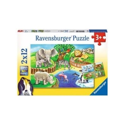 Ravensburger Puzzle 2x12 Zwieta in the zoo