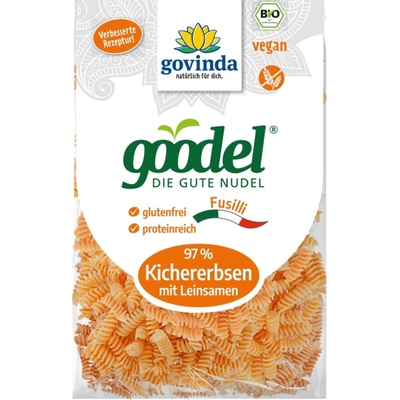 Govinda Био паста Goodel Fusilli, нахут и ленено семе - 250 г