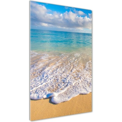 Vertikálny foto obraz sklo tvrdené Tropická pláž 50x100 cm