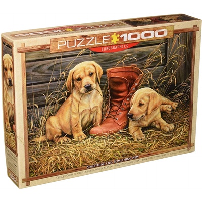 EUROGRAPHICS - Puzzle Puppies with Shoe - 1 000 piese