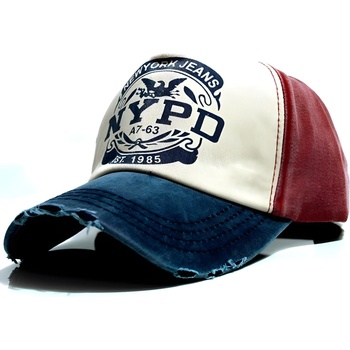 HARAHU Шапка с козирка nypd - Червено / Синьо kp3820 (3820)