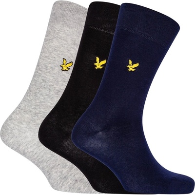 Lyle and Scott Чорапи Lyle and Scott Men's Basic Crew Socks - Grey/Peact/Blck