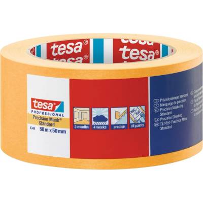tesa ХАРТИЕНА ЛЕНТА Tesa ЗА ПРЕЦИЗНО ПОКРИВАНЕ 50ммх50м ОРАНЖ (04344-00000-00)