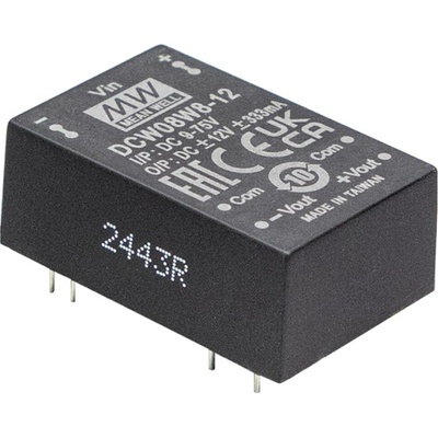 MEAN WELL DCW08W8-12 DC / DC menič napätia 24 V -12 V -0.330 A 8 W