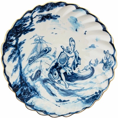 Seletti Hlboký tanier DIESEL CLASSICS ON ACID DELFINO 25 cm modrý porcelán