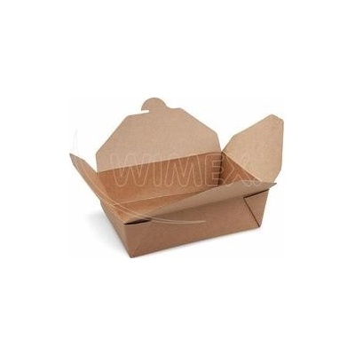 Food box PAP-FSC Mix PET nepremastiteľný kraft `M` 150 x 120 x 65 mm 1300ml