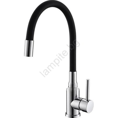 Alveus 1144427 - Кран за мивка с гъвкаво рамо mintas 34 см месинг/черен (av0116)