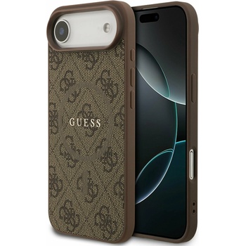 GUESS PU Leather 4G Colored Ring MagSafe Задний чехол за iPhone Air Brown Guess | Kafyav | МЪЖЕ | UNI