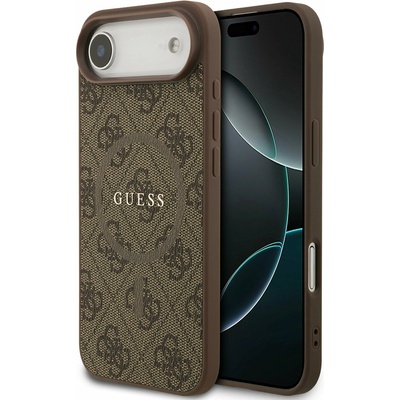 GUESS PU Leather 4G Colored Ring MagSafe Задний чехол за iPhone Air Brown Guess | Kafyav | МЪЖЕ | UNI