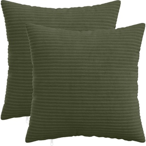 vidaXL Калъфка за възглавница 2 pcs HEERLEN Зелено 35 x 35 cm кордурой (908093)