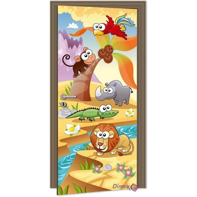 Dimex D-032 samolepící fototapeta na dveře ANIMALS rozměry 95 x 210 cm