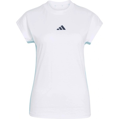 adidas Dámske tričko 3 STRIPES SJ T WC W Biela Svetlomodrá Čierna