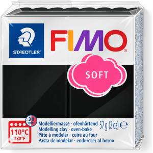 FIMO Полимерна глина Staedtler Fimo Soft, 57 g, черен 9 (21895-А-ЧЕРЕН)