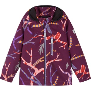 Reima Детско софтшел яке Reima Kid's Vantti Softshell jacket - Deep Purple AOP - размер 98 (EU) (703-6406-1714)