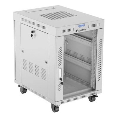 Lanberg Комуникационен шкаф Lanberg rack cabinet 19" free-standing 15U/600x800 (flat pack) with glass door lcd grey v2 (FF01-6815-12SL)