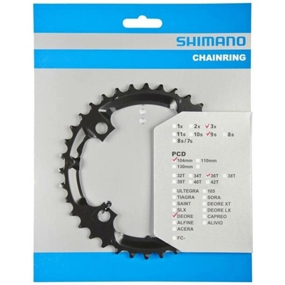 SHIMANO Prevodník 36z.FC-M590 Deore čierny 104mm