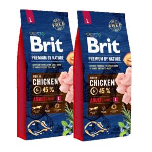 Brit Premium By Nature Adult L 2x15кг