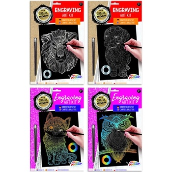 Vyškrábavací obrázok dúhový strieborný