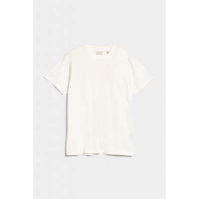 Gant tričko Reg Med Tonal Shield SS TShirt biele