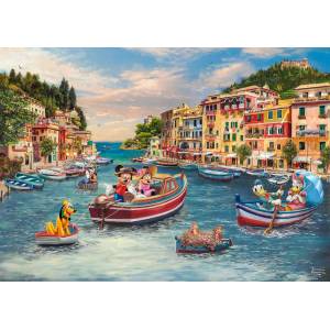 Schmidt Spiele - Puzzle Thomas Kinkade: Disney: Mickey and Minnie in Italy - 1 000 piese