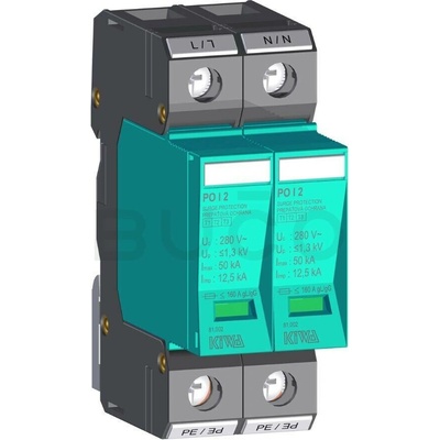 Kiwa KIWA zvodič prepätia T1+T2, 2p, 280 V, 12.5 kA, AC (81.002) 42725