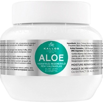 Kallos Aloe Vera hair mask hydratačno-regeneračná maska na suché a lámavé vlasy 275 ml