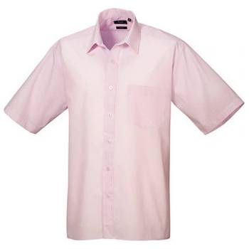 Premier Workwear pánská košile s krátkým rukávem PR202 pink