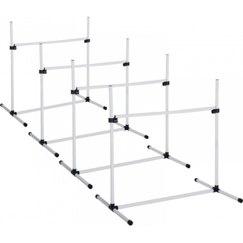 Goleto Agility překážky pro psy 95 x 65 x 95 cm| bílá