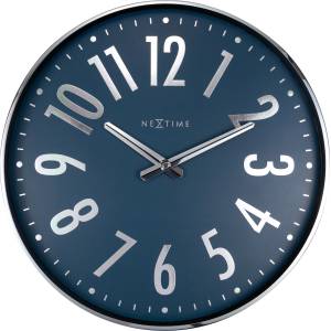 NeXtime Стенен часовник Alchemy синьо-сребрист (3288BL)