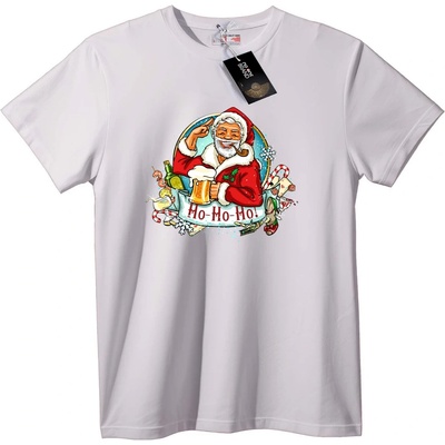 NOONEBRAND Тениска Санта Бирена Ho-Ho-Ho - S, Black