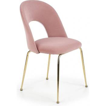 Halmar Трапезен стол k385 светлорозов / златен