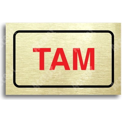 ACCEPT Tabulka SEM - TAM - typ 12 (80 x 50 mm) - zlatá tabulka - barevný tisk