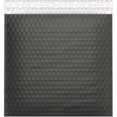 Matné metalické bublinkové obálky - 270 x 270 mm - Černá