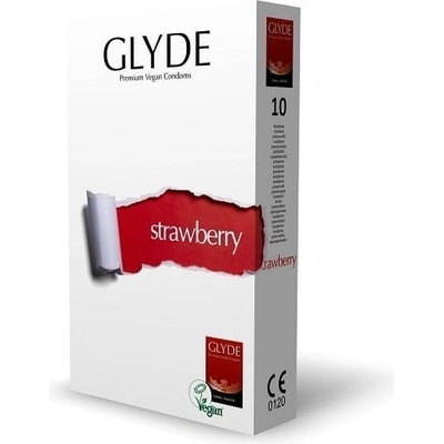 Glyde Strawberry 53 mm ochucené veganské latexové 10 ks