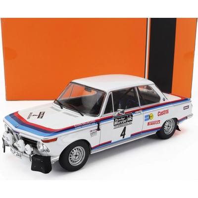 Ixo-models BMW 2002 Team Bmw Motorsport night Version N 4 Rally Rac 1973 Bjorn Waldegaard Hans Thorszelius Bílá 1:18