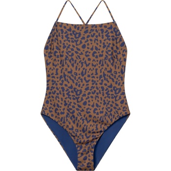 DEDICATED Дамски бански костюм DEDICATED Women's Swimsuit Vinterviken Swimsuit - Leopard Light Brown (150-5211-0514)