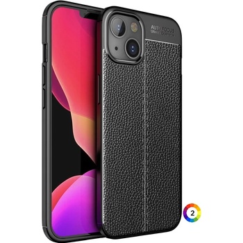 Image 1 of Apple iPhone 14 Удароустойчив Litchi Skin Калъф и Протектор