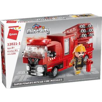 Qman Конструктор, Qman, MineCity, Спасителни пожарни ракети, 130 части (Q12021-1)