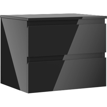 Mexen Orio шкаф баня под умивалник 60 см с плот, 2 чекмеджета, черен гланц - 91A10-06047-2-BFFC70 (91A10-06047-2-BFFC70)