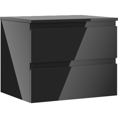 Mexen Orio шкаф баня под умивалник 60 см с плот, 2 чекмеджета, черен гланц - 91A10-06047-2-BFFC70 (91A10-06047-2-BFFC70)