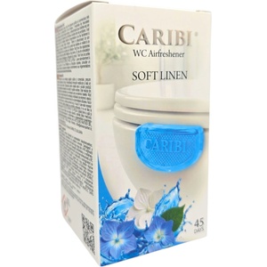  Caribi, WC ароматизатор, Външно поставяне, Soft Linen, 45 дни