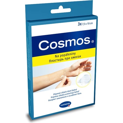 Cosmos Na popáleniny náplasti 7,5 x 10 cm 3 ks