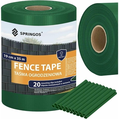 Springos FN0008 PLOTOVÁ PÁSKA TMAVOZELENÁ 19CMX35M 450g/m² 20 KLIPOV