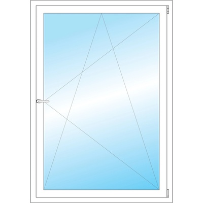 Okna Hned Plastové okno 1050 x 1500 mm bílé otevíravé a sklopné pravé