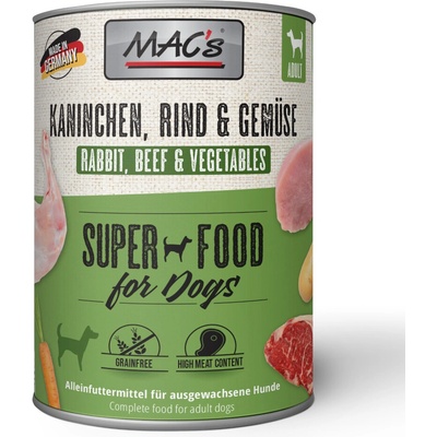 Mac´s Adult králičie a zelenina 12 x 800 g