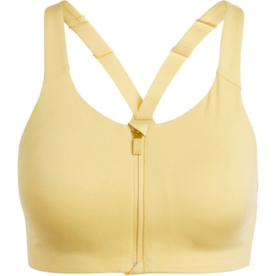 adidas Women's Tlrdim Lux Zipped Non Wired High Impact Sports Bra - Yellow