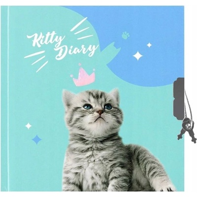 Diář se zámkem Cute Kitty 13x13cm,60l linkovaný