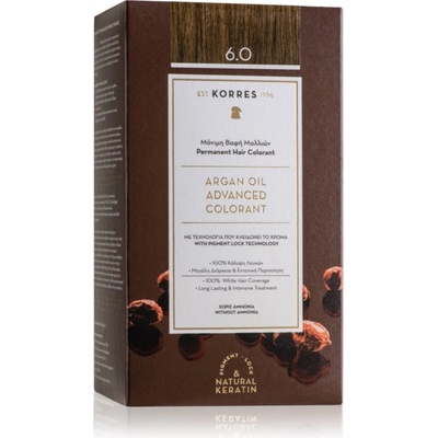 KORRES Argan Oil перманентната боя за коса с арганово масло цвят 6.0 Dark Blonde 50ml