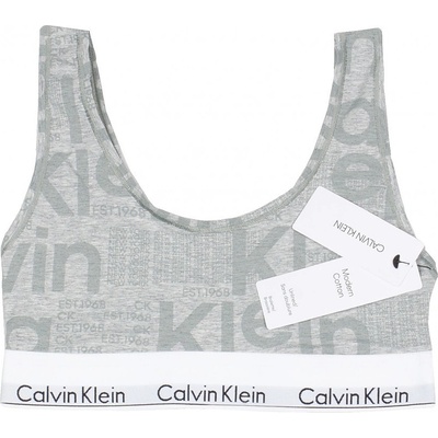 Calvin Klein bralette korzet Logo print šedá