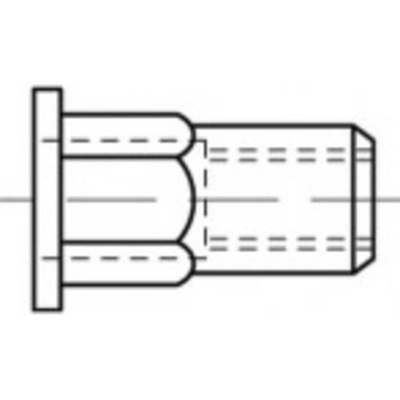 TOOLCRAFT TO-5380590 slepá nitovacie matice M8 nerezová ocel 250 ks